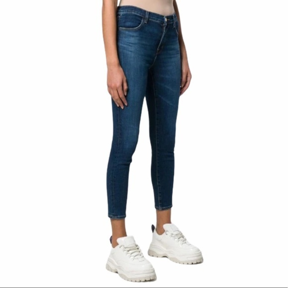 J Brand 25 dark blue Pure midrise crop skinny jean
